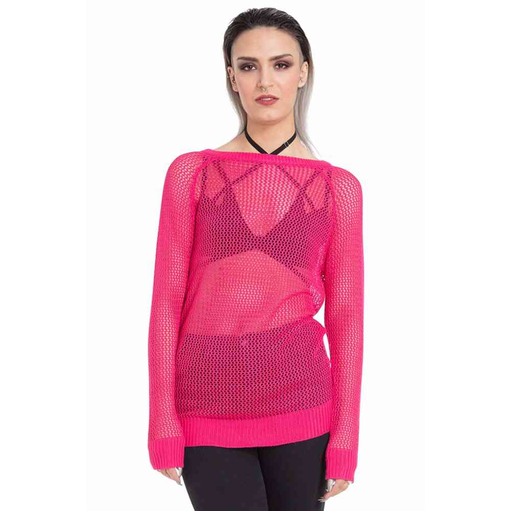 Jawbreaker - Pink Mesh Sweater/trui - Roze